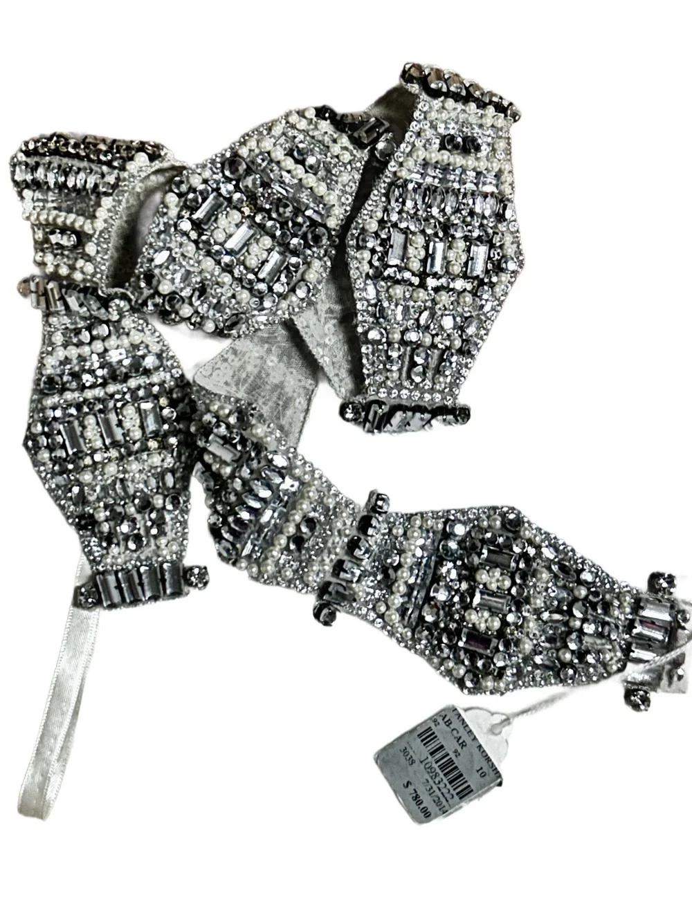 Anne Barge ~ Small ~ Embellished Swarovski Crystals/ Rhinestones Pearl Belt ~New